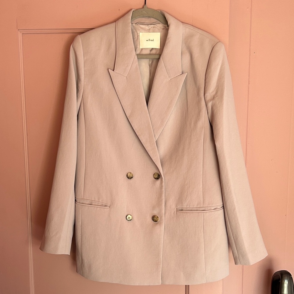 Wilfred Lilac Double-Breasted Blazer